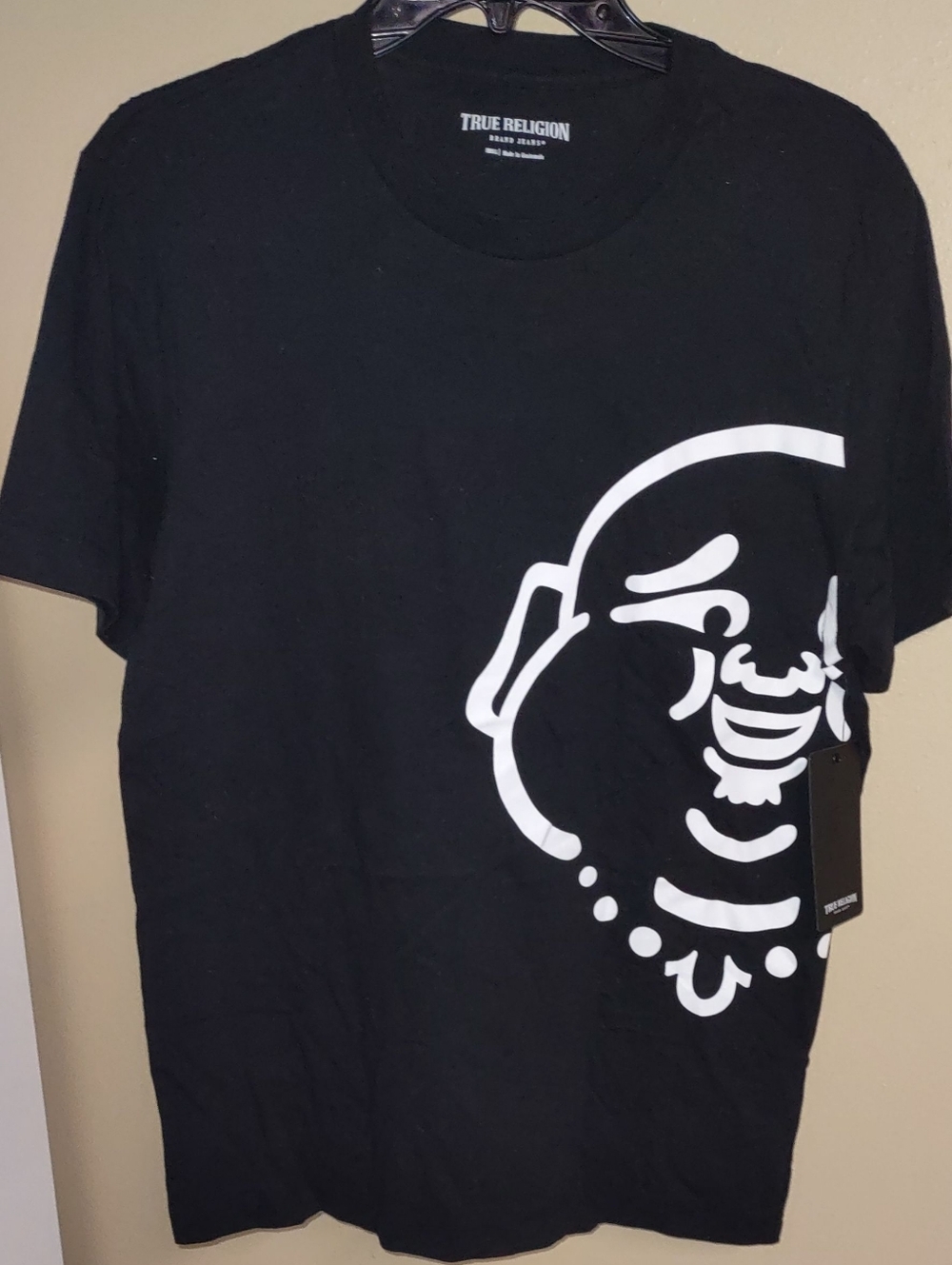 True Religion - Classic Buddha Off-Center Print T-Shirt Men Small, NWT